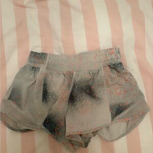 Lululemon Athletica Gray and Orange Athletic Shorts